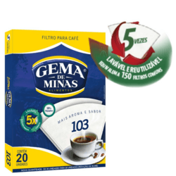 Filtro Para Café Gema de Minas Lavavel Nº103 Com 20 Unidades