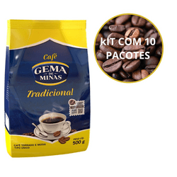 10 PCT Café Torrado e Moído Gema de Minas Tradicional 500 G